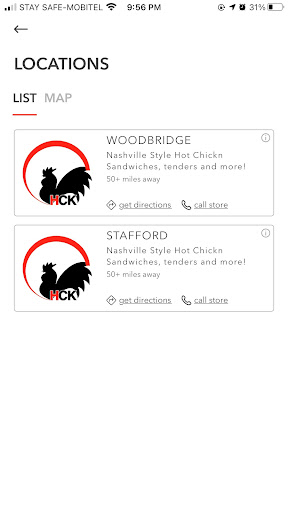 Screenshot of HCK Hot Chicken