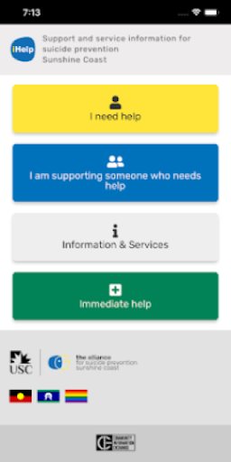 Android application iHelp screenshort