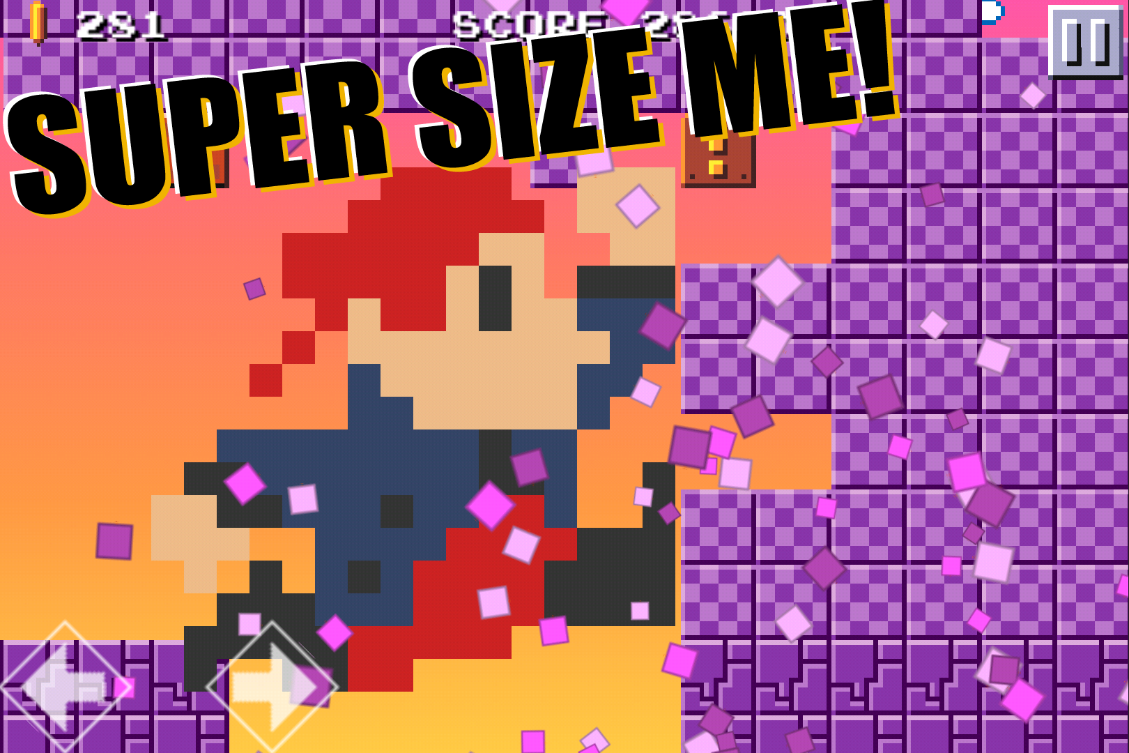 Android application Super Mega Runners : Stage maker Create your game screenshort