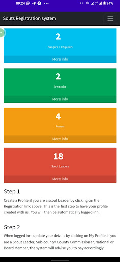 Kenya Scouts Association App Screen 3