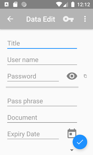 Android application MyPassowords screenshort