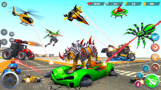 Jeux de Robot Tigre Volant screenshots apk mod 3