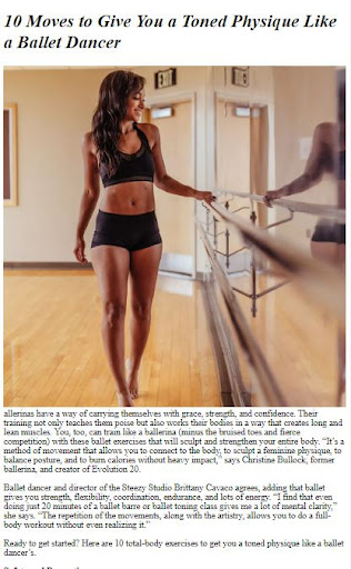 Ballet Dancing Exercises Tips Screen 3