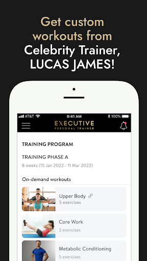 Executive Personal Trainer Screen 2