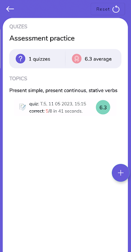 Grammar & Vocabulary Practice Screen 3