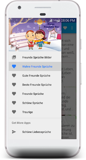 Android application Freundschaft Sprüche screenshort