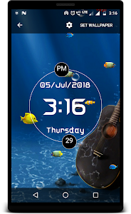 LED Clock with Aquarium LWP Unknown