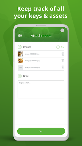 LokiTime: manage keys & assets Screen 3