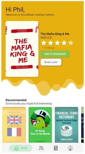 Android application AfricaRead screenshort
