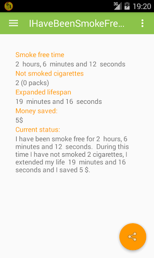 IHaveBeenSmokeFreeFor... Screen 2
