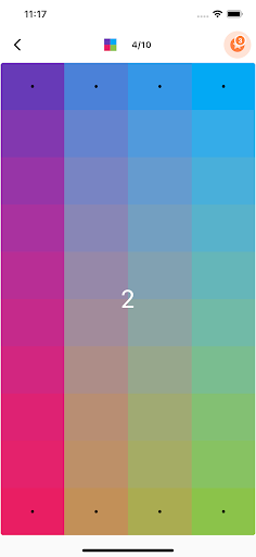 Android application Color Puzzle - color ordering screenshort