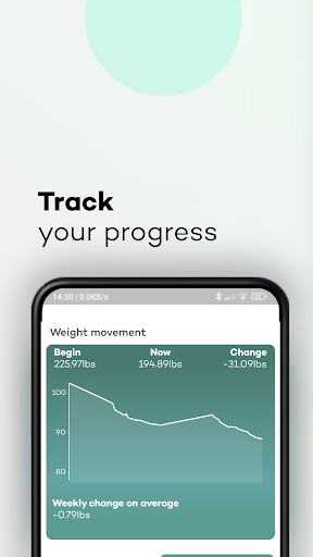 Android application WeSlim: Weight Diary & Tracker screenshort