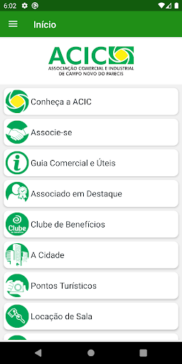 Android application ACIC Campo Novo screenshort
