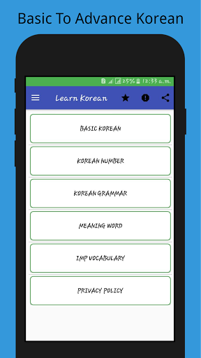 Android application Learn Korean - EPS Nepal 2023 screenshort
