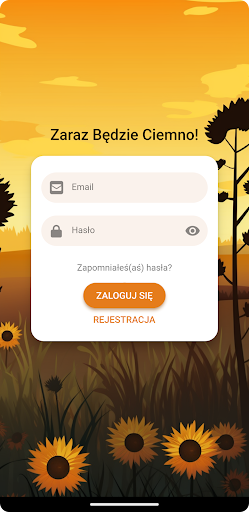 Android application Zaraz Będzie Ciemno! screenshort