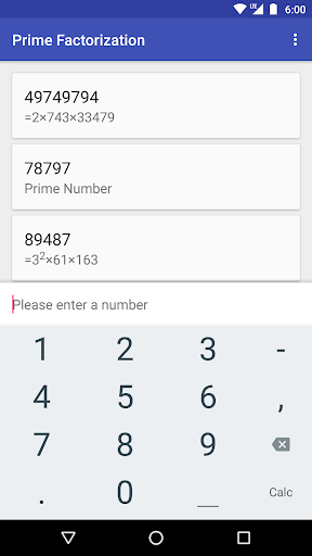 Prime Factorization Screen 2