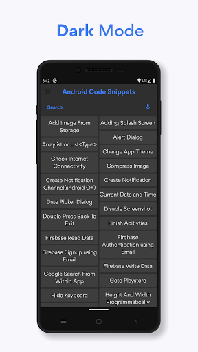 Code Snippets For Android Screen 2