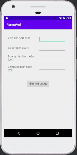 Android application Forest Calculator screenshort