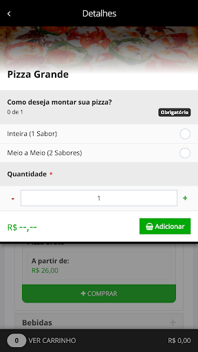 Pizzaria Fortunatt Delivery Screen 3