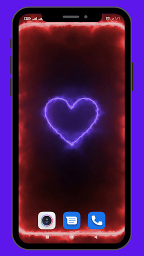 Android application Neon hearts wallpaper 2023 screenshort