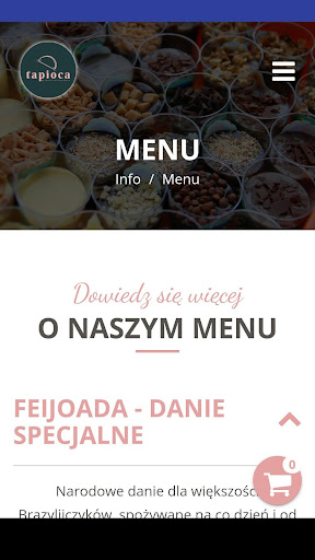 Android application Tapioca by Brasil on the Plate screenshort