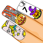 Halloween Nails Color by Number - Glitter + Polish Apk