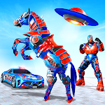 Cover Image of ดาวน์โหลด UFO Robot Horse Transform Game  APK