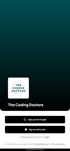 The Coding Doctors LMS Screen 2