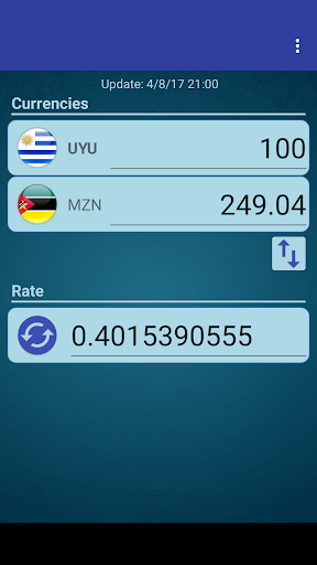 Android application UYU Peso x Mozambique Metical screenshort