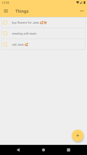 Android application Things screenshort