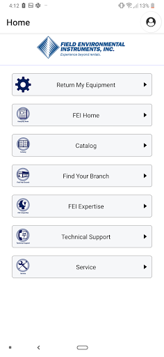 Android application FEI Rental Manager screenshort