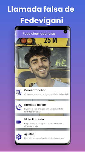 Android application Fede Vigevani Fake Video Call screenshort