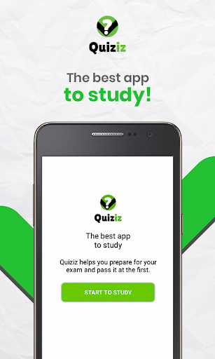 Android application Quiziz: study for exams screenshort