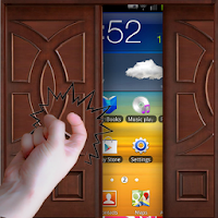 Wooden Knock Door Lock Screen