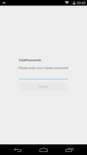 Android application TotalPasswords screenshort