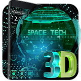 3D earth space tech theme icon