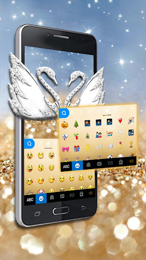 Luxury Swan Keyboard Theme Screen 2
