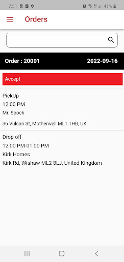 Android application Co-PiiLOT Delivery AI GPS screenshort