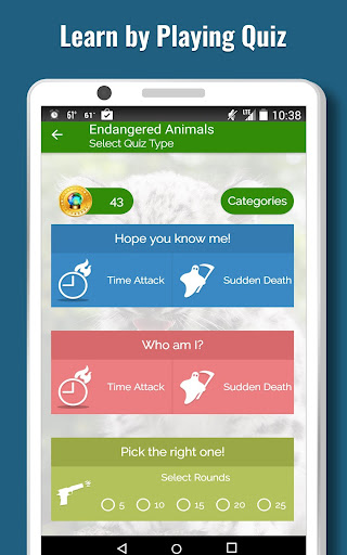 Screenshot of Endangered Animals Offline App