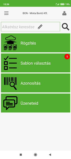 Android application BontóPláza screenshort