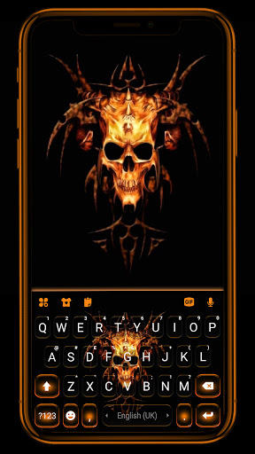 Android application Evil Skull Keyboard Background screenshort