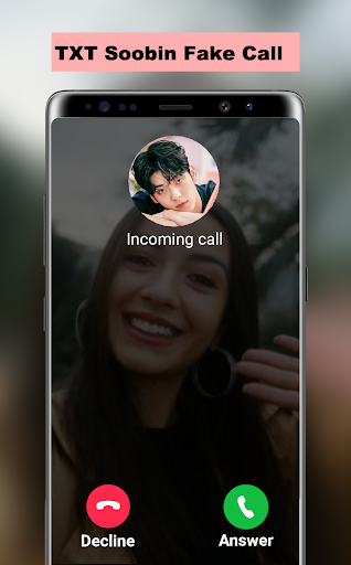 Android application TXT Soobin Fake Call screenshort