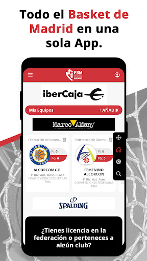 Android application Afición FBM screenshort