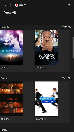 Android application GigaTV screenshort