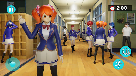 Anime School Girl SimulatorAPK (Mod Unlimited Money) latest version screenshots 1
