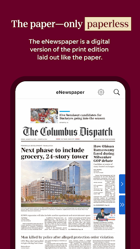 Screenshot of Columbus Dispatch: Local News