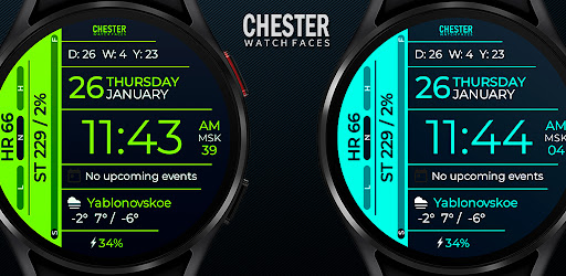 Chester Info Edge watch face Screen 2