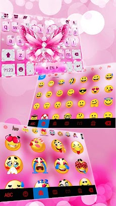 Pink Butterfly 2 キーボードのおすすめ画像4