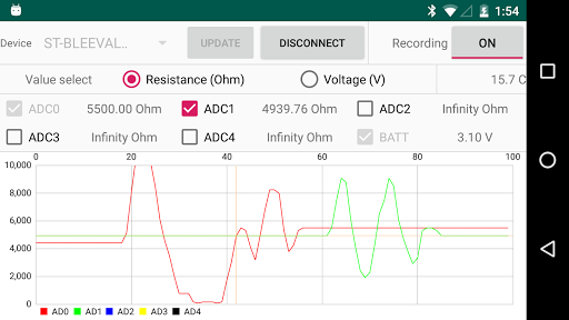 Android application ST BLE screenshort