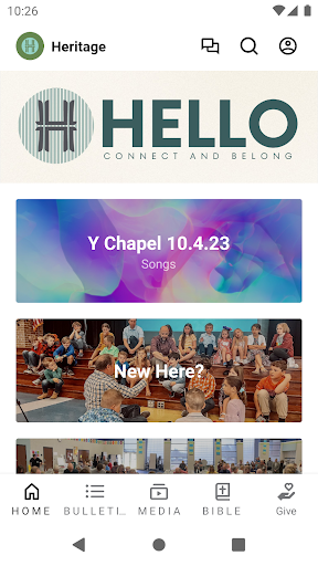Android application Edmond Heritage Church screenshort